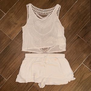 White Swim Cover Up Set